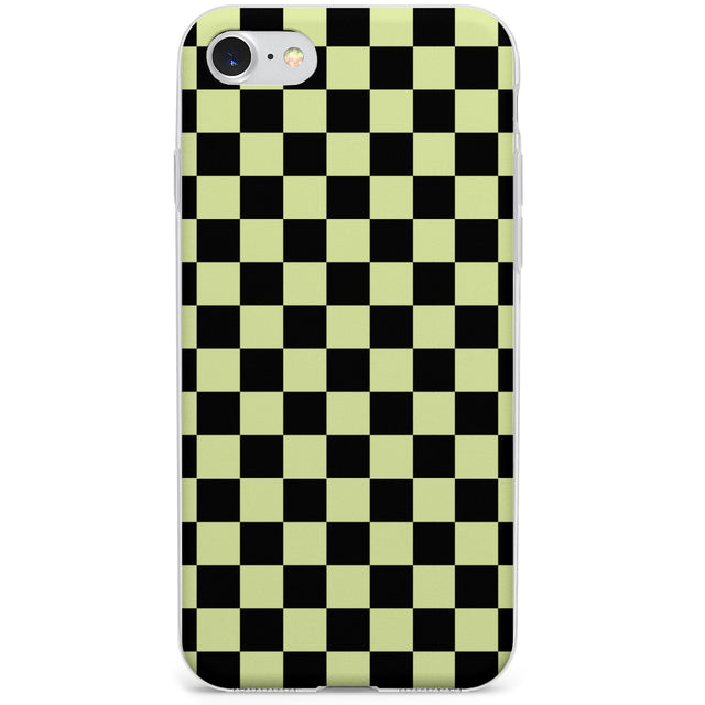 Black & Lime Check Phone Case for iPhone SE 2020, iPhone SE 2022