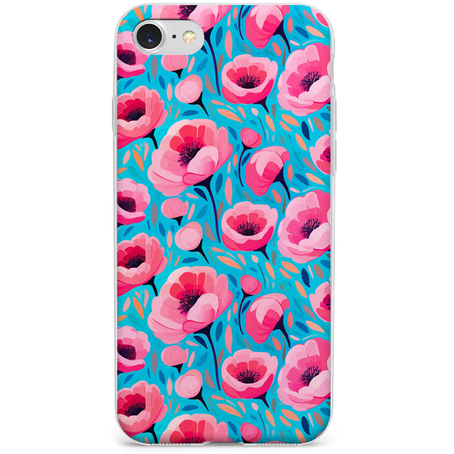 Tropical Pink Poppies Phone Case for iPhone SE 2020, iPhone SE 2022