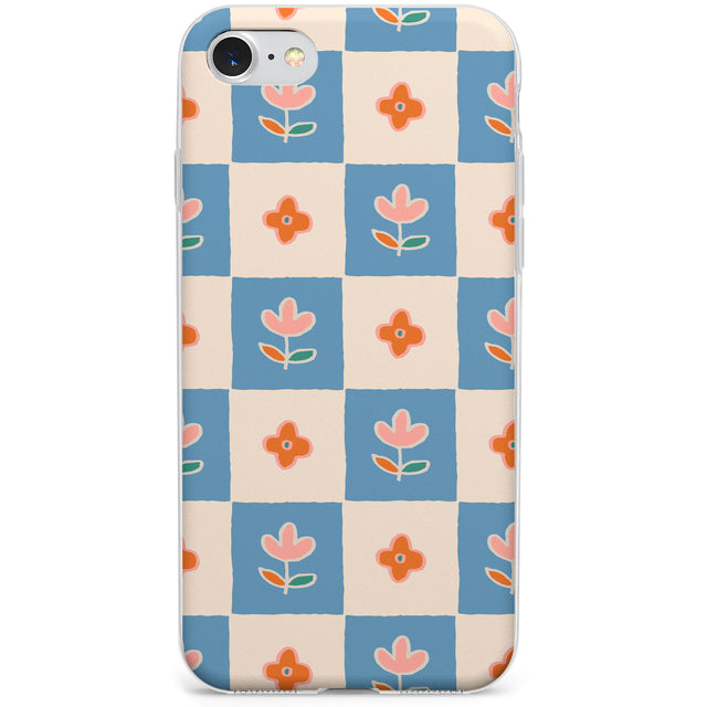 Vintage Bloom Checkered Phone Case for iPhone SE 2020, iPhone SE 2022