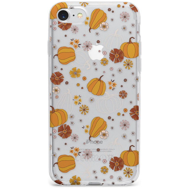 Halloween Skulls and Flowers Phone Case for iPhone SE