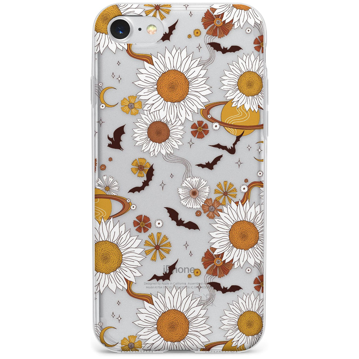 Halloween Skulls and Flowers Phone Case for iPhone SE