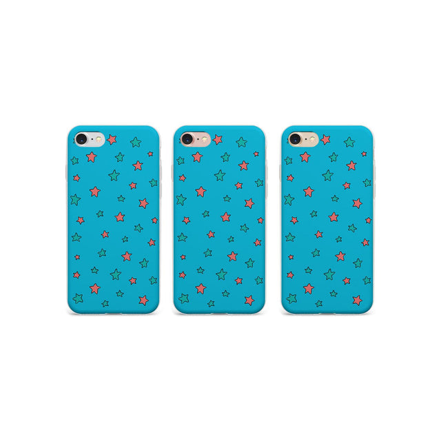 Blue Heartstopper Stars Pattern Phone Case for iPhone SE
