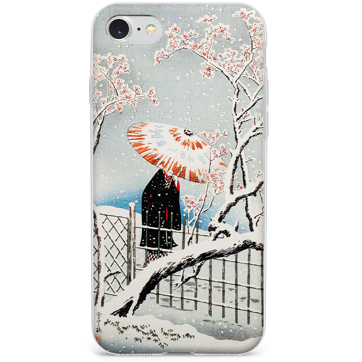 Plum Tree in Snow by Hiroaki Takahashi Phone Case for iPhone SE 2020, iPhone SE 2022