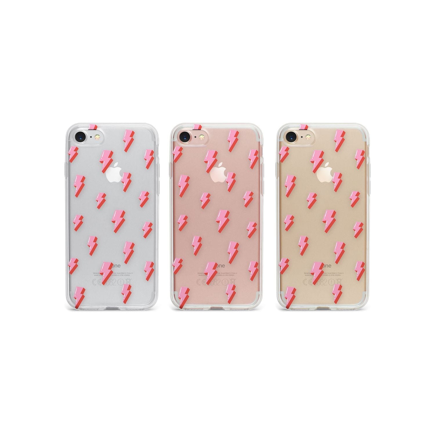 Pink Bolt Pattern Phone Case for iPhone SE