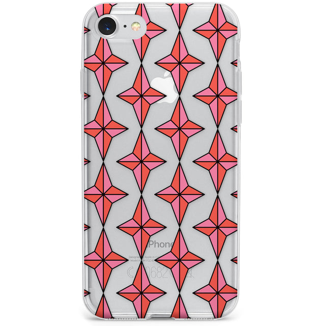 Rose Stars Pattern (Clear) Phone Case for iPhone SE 2020, iPhone SE 2022
