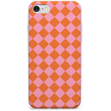 Retro Sunset Diamond Plaid Phone Case for iPhone SE 2020, iPhone SE 2022