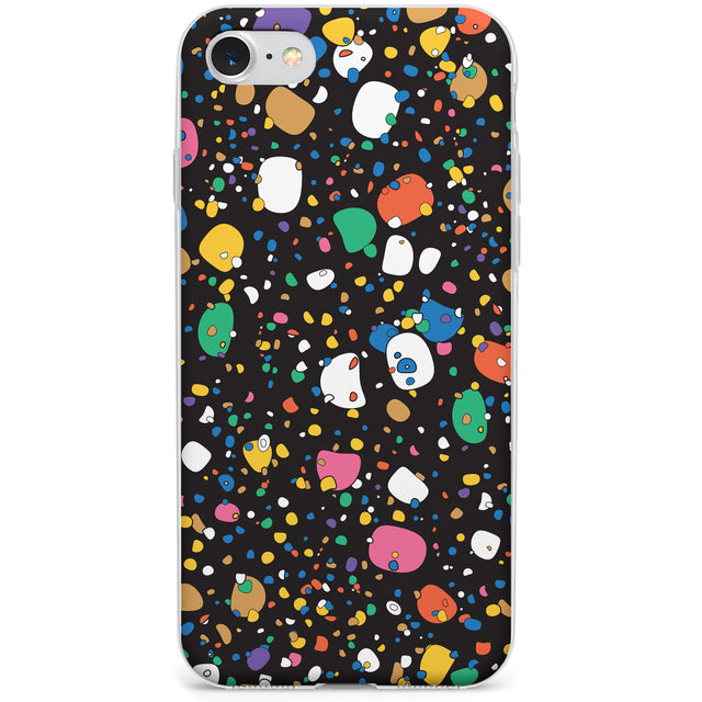 Colourful Confetti Pebbles (Black) Phone Case for iPhone SE 2020, iPhone SE 2022