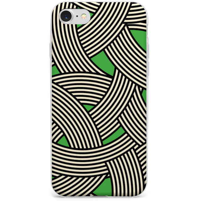 Green Optic Waves Phone Case for iPhone SE 2020, iPhone SE 2022