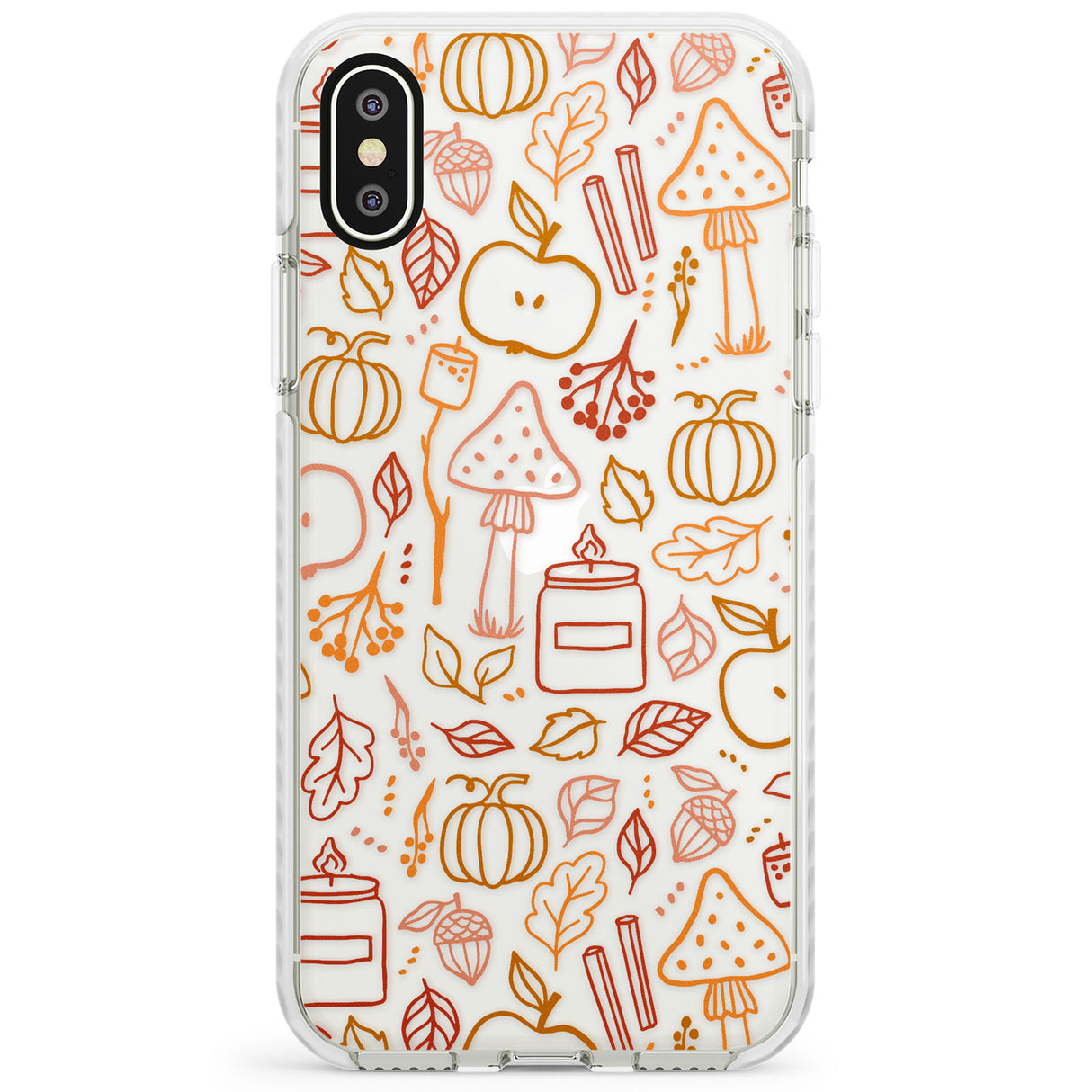 Autumn Line Pattern Impact Phone Case for iPhone X XS Max XR