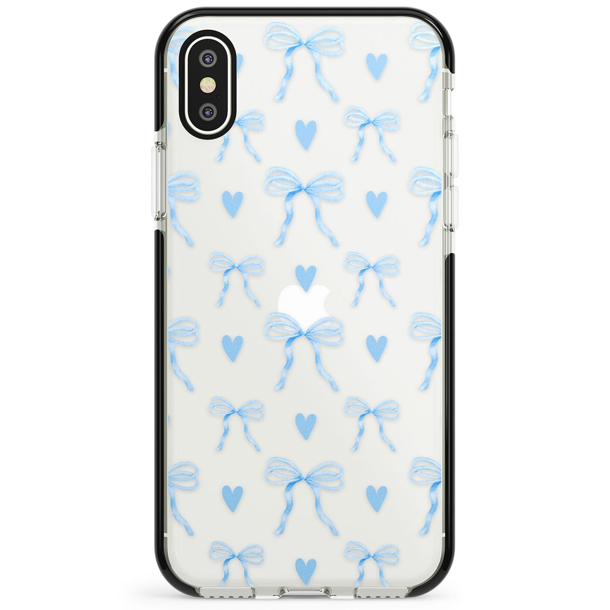 Blue Bows & Hearts Phone Case for iPhone X XS Max XR