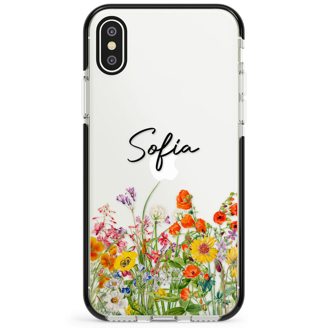 Personalised Summer Wildflowers Phone Case for iPhone X XS Max XR