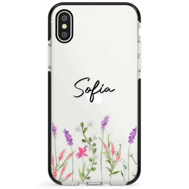 Personalised Lavender Wildflowers Phone Case for iPhone X XS Max XR