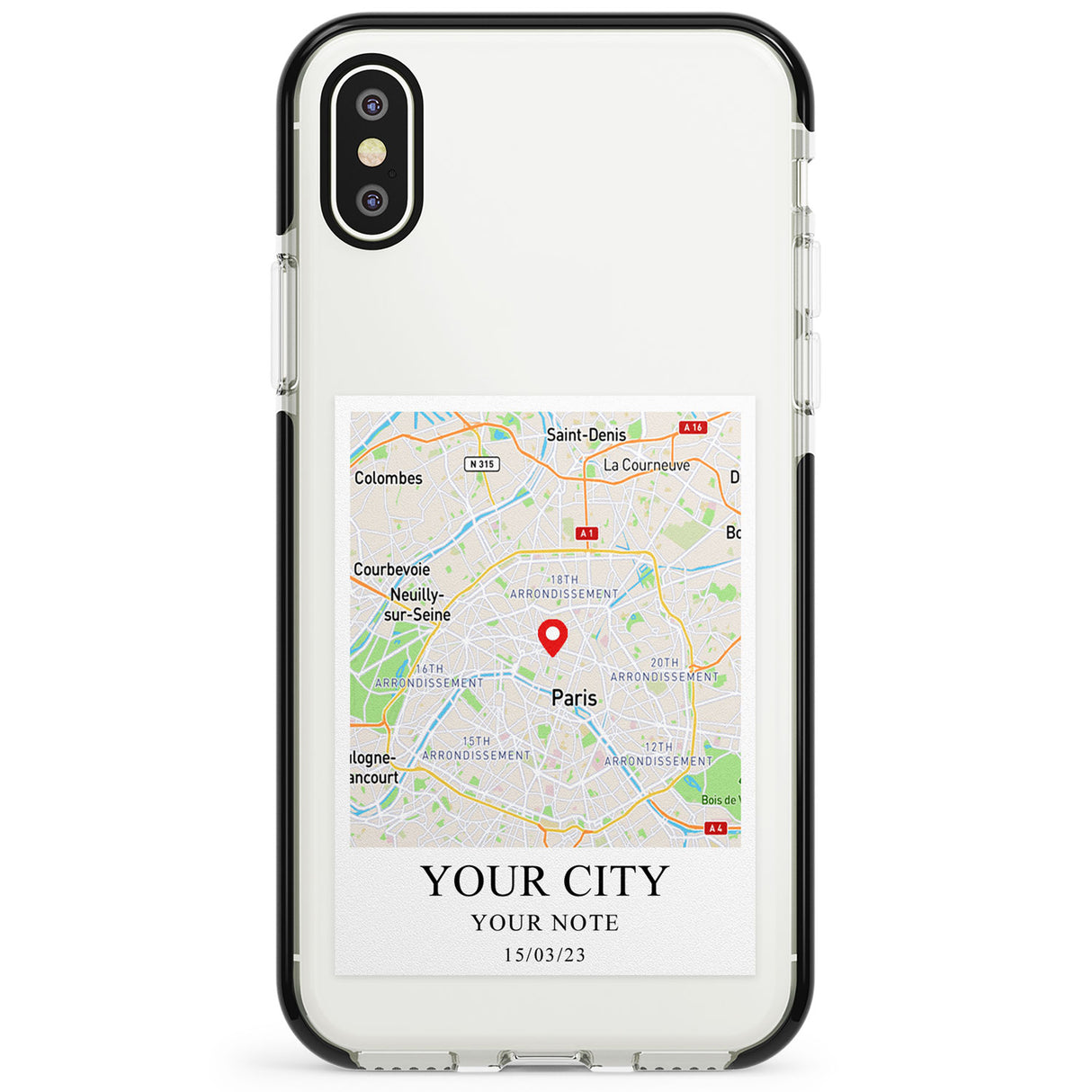 Personalised World Map Phone Case for iPhone X XS Max XR