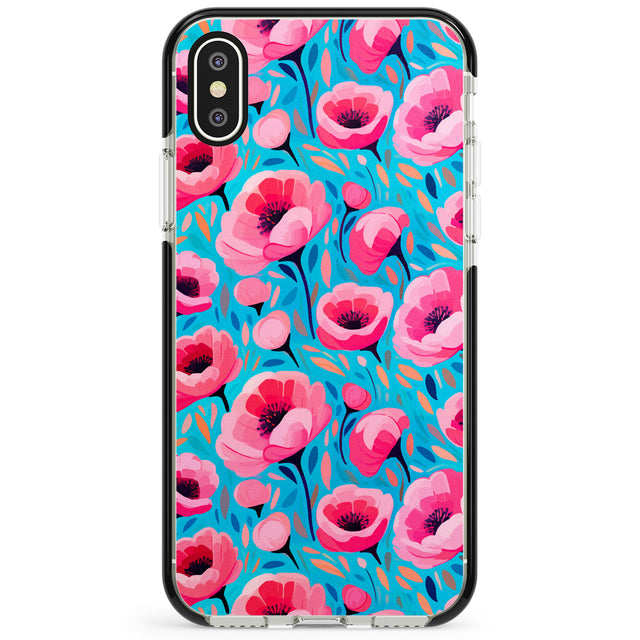 Tropical Pink Poppies Phone Case for iPhone X XS Max XR