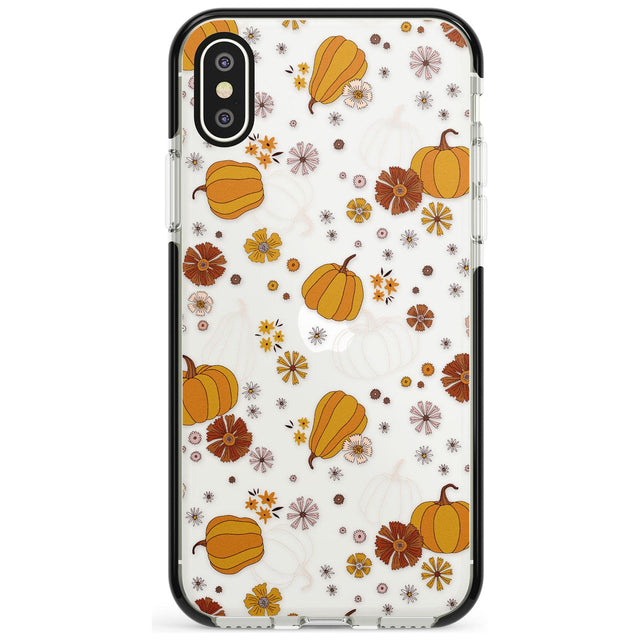 Halloween Skulls and Flowers Phone Case for iPhone X XS Max XR