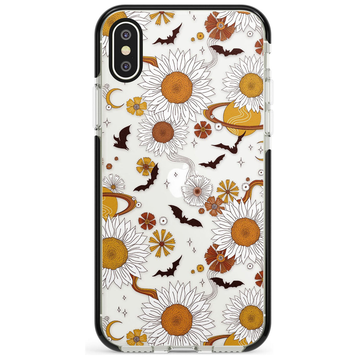 Halloween Skulls and Flowers Phone Case for iPhone X XS Max XR