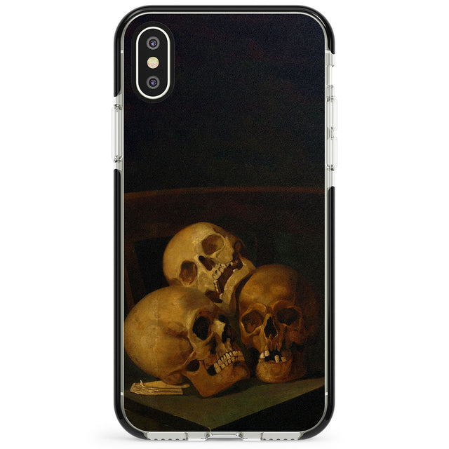 Still Life of Three Skulls Phone Case for iPhone X XS Max XR