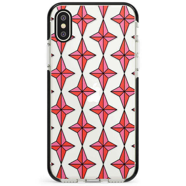 Rose Stars Pattern (Clear) Phone Case for iPhone X XS Max XR