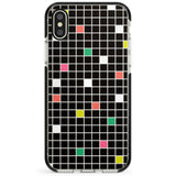 Vibrant Black Geometric Grid Phone Case for iPhone X XS Max XR