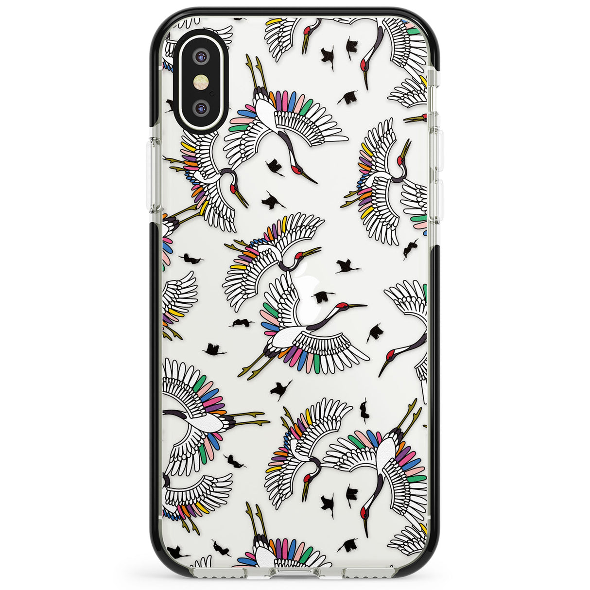 Colourful Crane Pattern Phone Case for iPhone X XS Max XR
