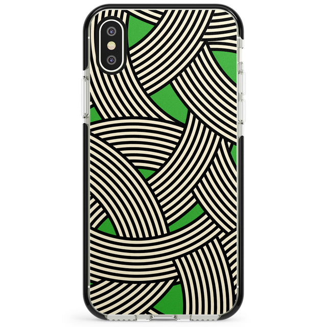 Green Optic Waves Phone Case for iPhone X XS Max XR