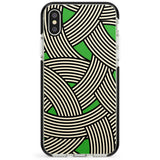 Green Optic Waves Phone Case for iPhone X XS Max XR