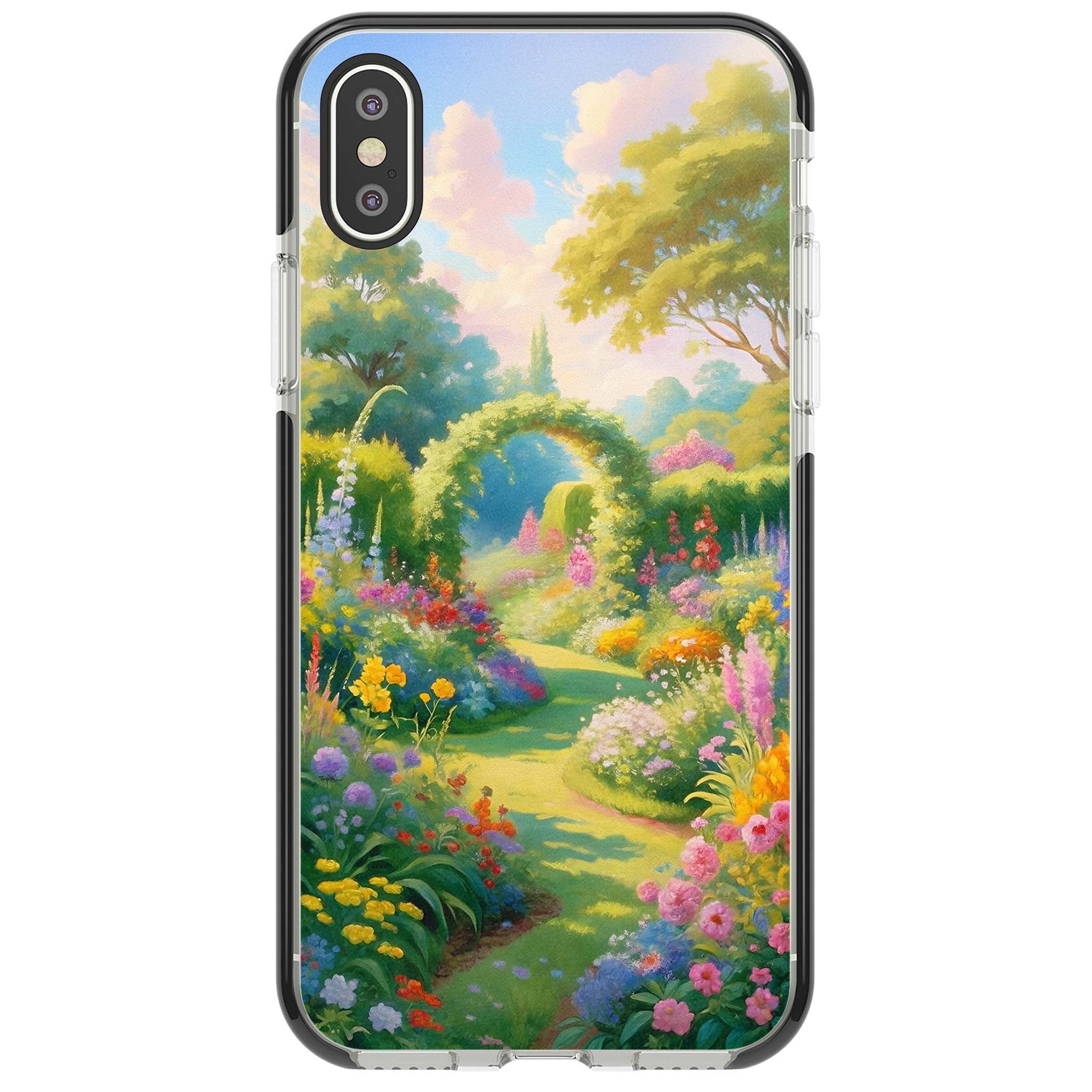 The Painter's Garden floral iPhone case | Black Impact case for iPhone X, iPhone XS Max, iPhone XR