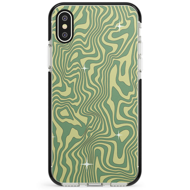 Green Abstract Wave Phone Case for iPhone X XS Max XR