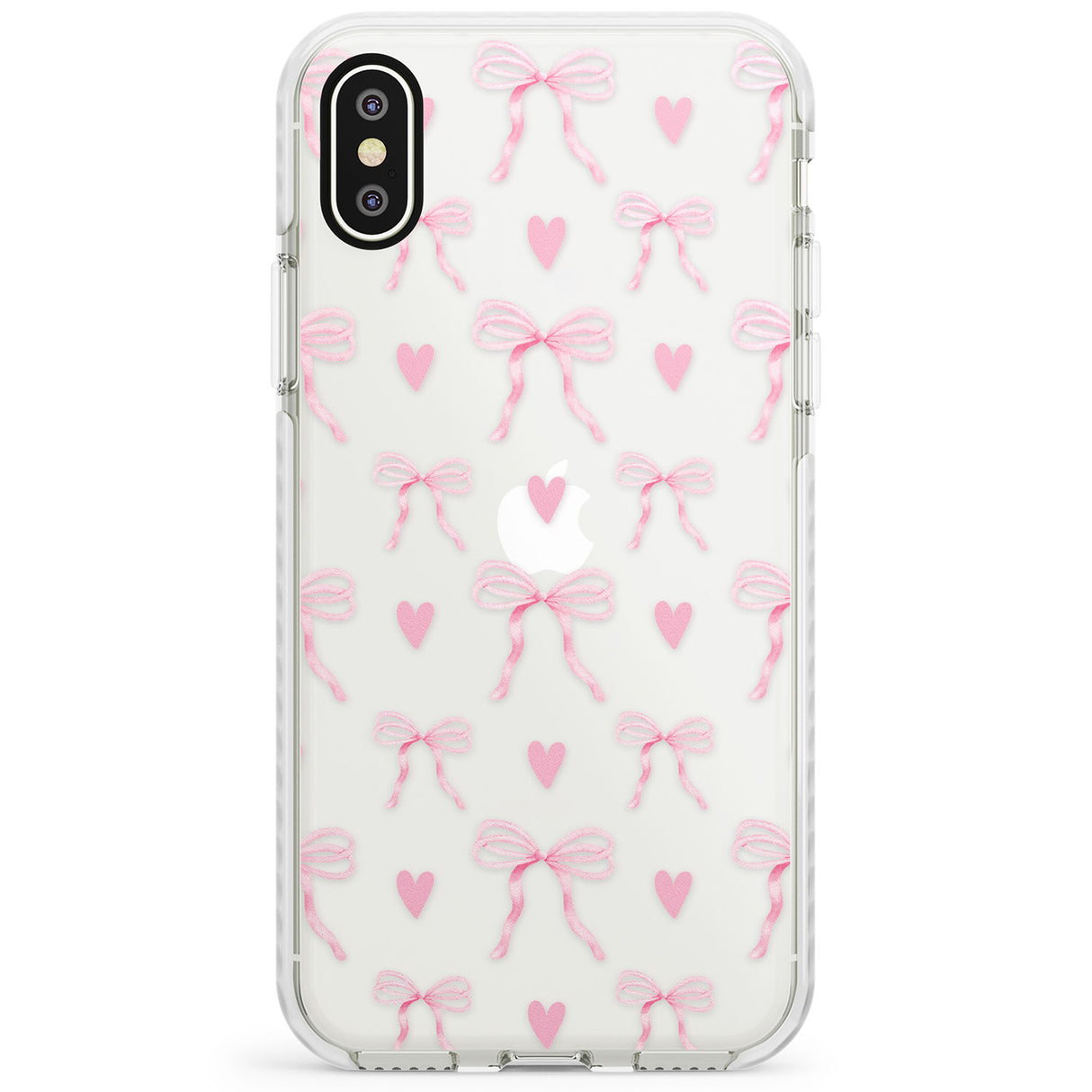 Pink Bows & Hearts Impact Phone Case for iPhone X XS Max XR