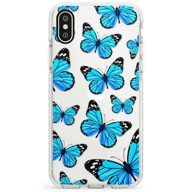Blue Butterflies Impact Phone Case for iPhone X XS Max XR
