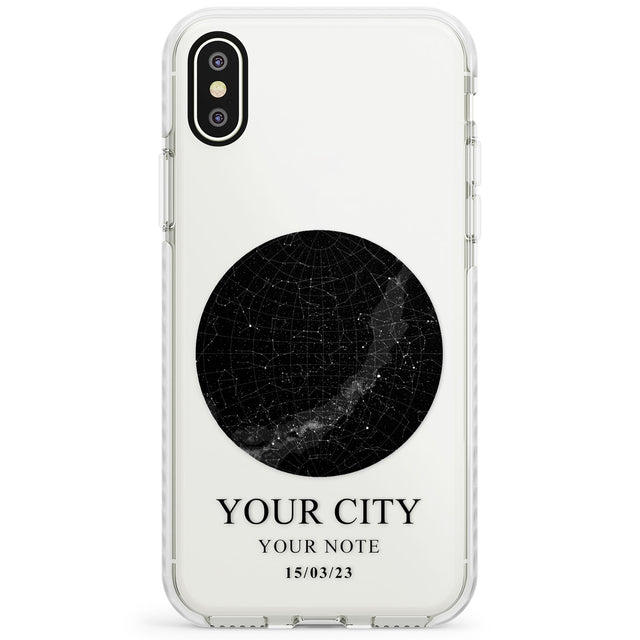 Personalised Star Map Impact Phone Case for iPhone X XS Max XR