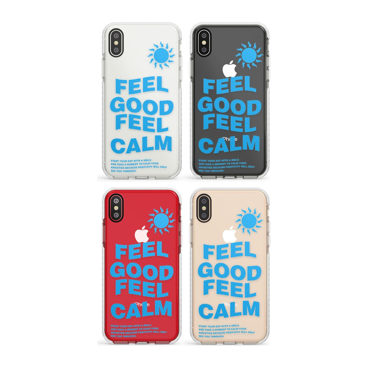 Feel Good Feel Calm (Green) Phone Case for iPhone X XS Max XR