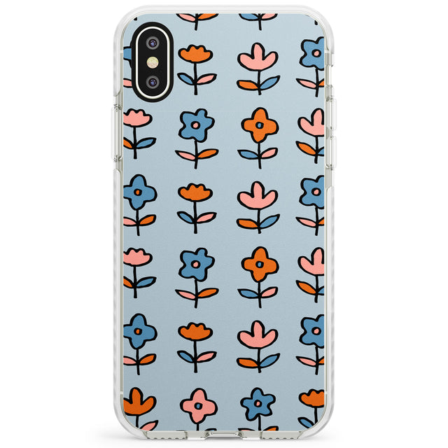 Vinage Floral Array Impact Phone Case for iPhone X XS Max XR