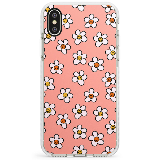 Peachy Daisy Smiles Impact Phone Case for iPhone X XS Max XR