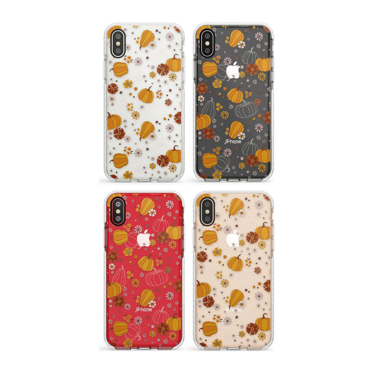 Halloween Skulls and Flowers Phone Case for iPhone X XS Max XR