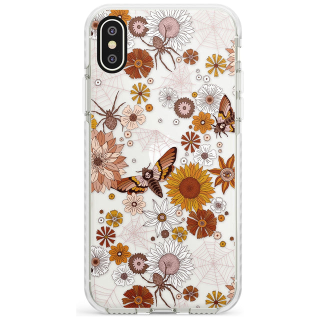 Halloween Skulls and Flowers Phone Case for iPhone X XS Max XR