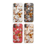 Halloween Skulls and Flowers Phone Case for iPhone X XS Max XR