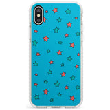 Blue Heartstopper Stars Pattern Phone Case for iPhone X XS Max XR