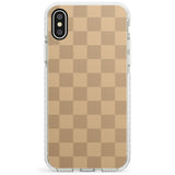 BEIGE CHECKERED Impact Phone Case for iPhone X XS Max XR