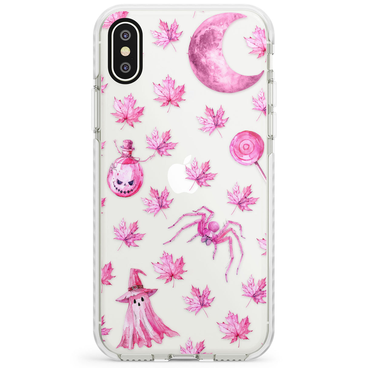 Pink Moon & Maple Impact Phone Case for iPhone X XS Max XR