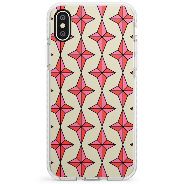 Rose Stars Pattern Impact Phone Case for iPhone X XS Max XR