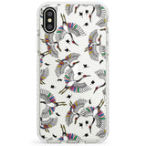 Colourful Crane Pattern Impact Phone Case for iPhone X XS Max XR