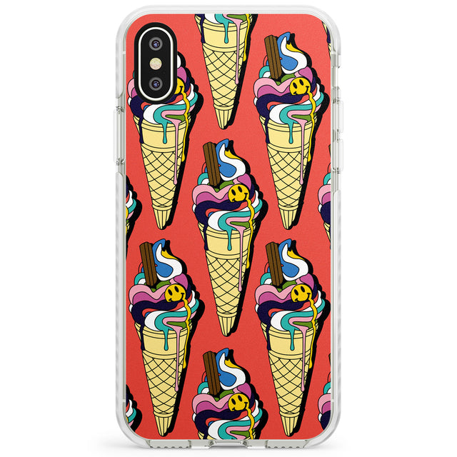 Trip & Drip Ice Cream (Red) Impact Phone Case for iPhone X XS Max XR