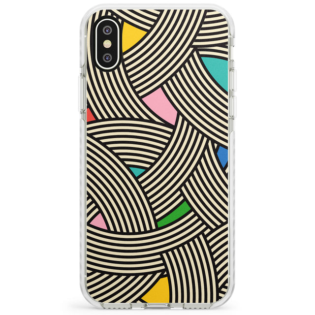 Multicolour Optic Waves Impact Phone Case for iPhone X XS Max XR