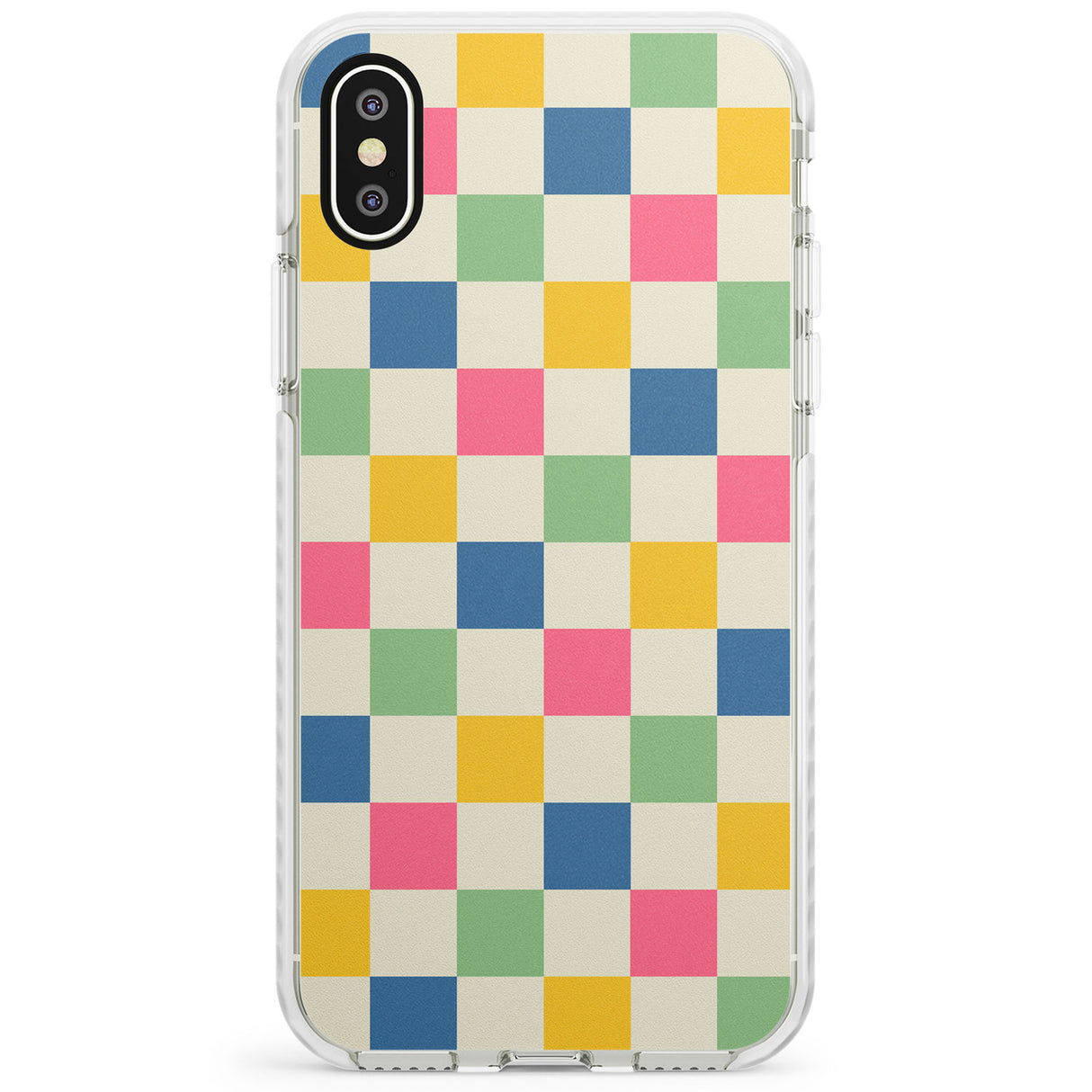 Pastel Multicolor Checkered Impact Phone Case for iPhone X XS Max XR