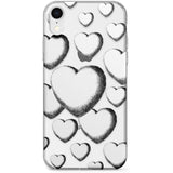 Hand-Drawn Hearts Phone Case for iPhone X, XS Max, XR