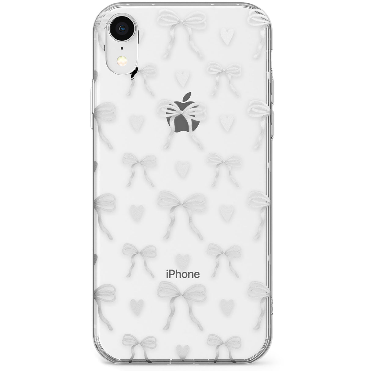 White Bows & Hearts Phone Case for iPhone X, XS Max, XR