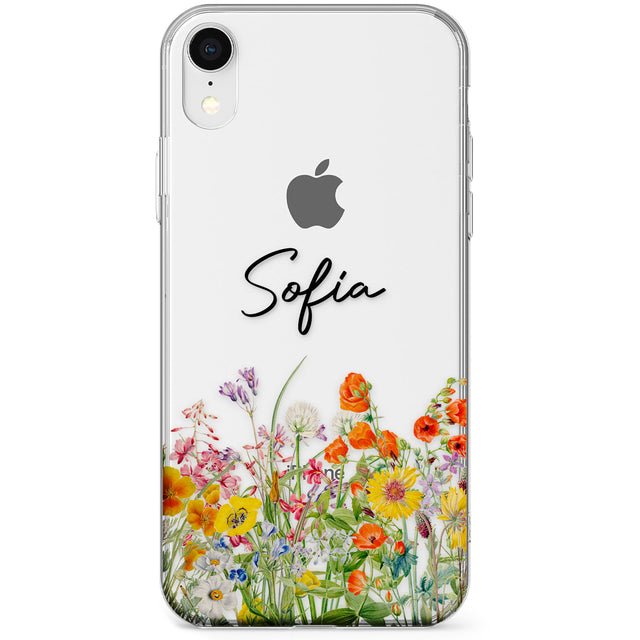 Personalised Summer Wildflowers Phone Case for iPhone X, XS Max, XR