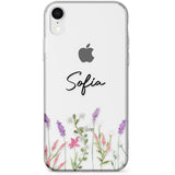 Personalised Lavender Wildflowers Phone Case for iPhone X, XS Max, XR