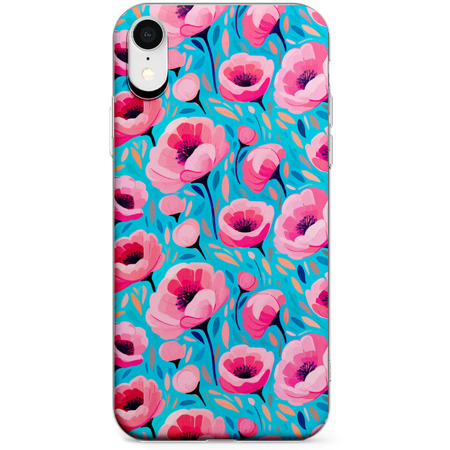 Tropical Pink Poppies Phone Case for iPhone X, XS Max, XR